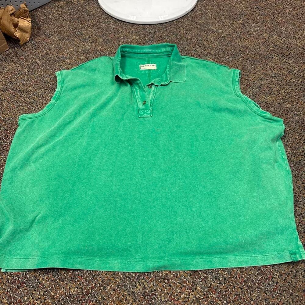 Free People We The Free Keep On Polo in Free Green, size Small.